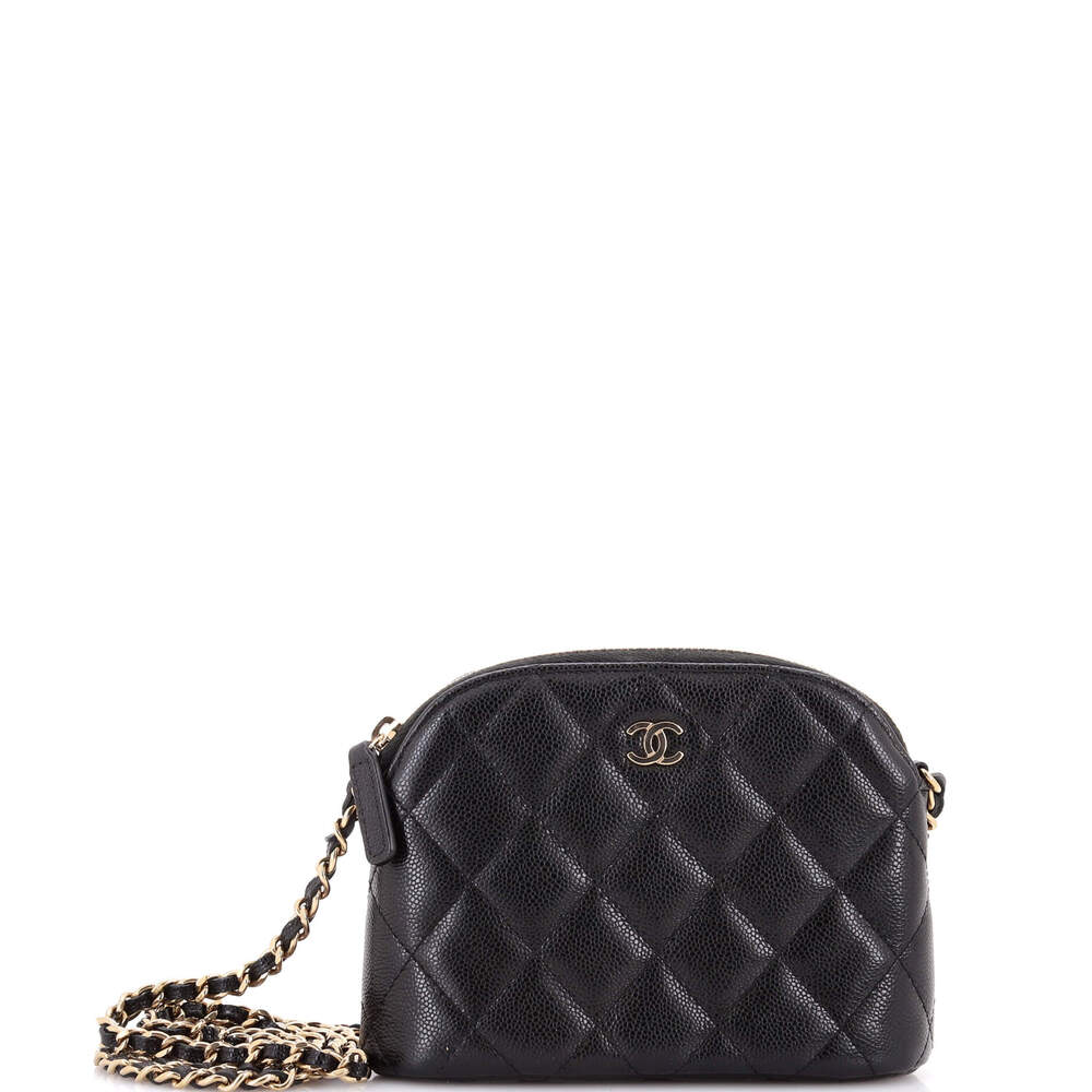 Chanel Cc Dome Zip Clutch With Chain #237507C43B